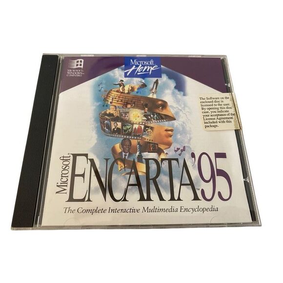 Microsoft Encarta 95 CD Rom Complete Interactive Multimedia Encyclopedia 1992 - Picture 1 of 6